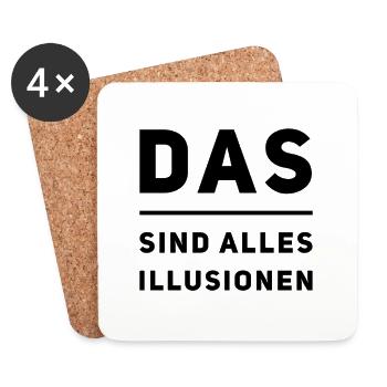 There are illusions everywhere - Coasters (set of 4) - white - Front
