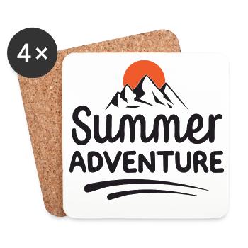 Aventure d’été - Dessous de verre (lot de 4) - blanc - Devant
