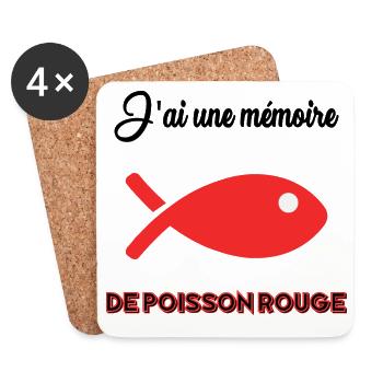FISH. APRIL FOOL. HUMOR. SEA - Coasters (set of 4) - white - Front