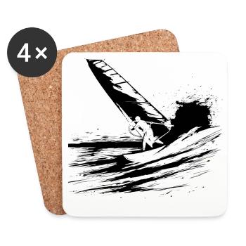 Windsurfing - Coasters (set of 4) - white - Front