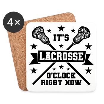 Lacrosse Saying - Coasters (set of 4) - white - Front