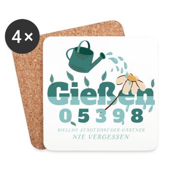 Giessen, Hesse - Coasters (set of 4) - white - Front