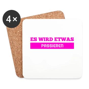 Something is coming our way - Coasters (set of 4) - white - Front