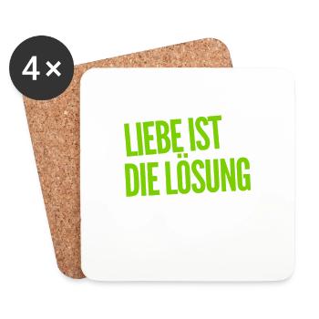 die Liebe ist wundervoll - Untersetzer (4er-Set) - Weiß - Vorne