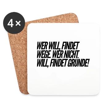 make up your mind - Coasters (set of 4) - white - Front