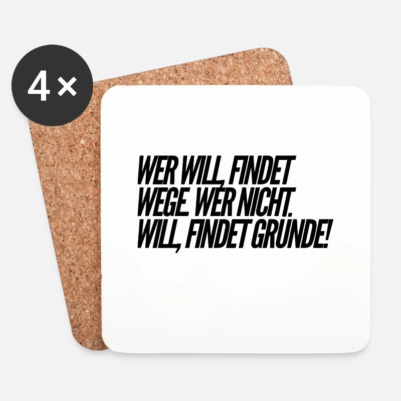 entscheide dich - Untersetzer (4er-Set) - Weiß