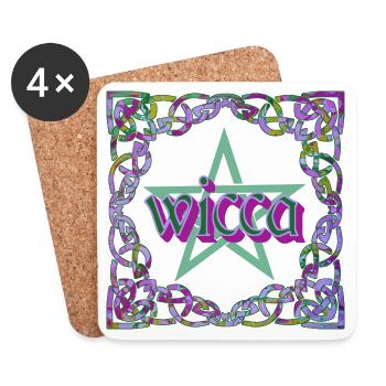 keltischer rahmen wicca e 230 - Untersetzer (4er-Set) - Weiß - Vorne