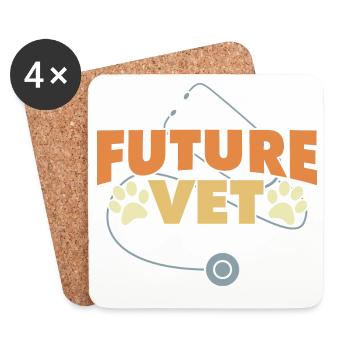 Future veterinarian - Coasters (set of 4) - white - Front