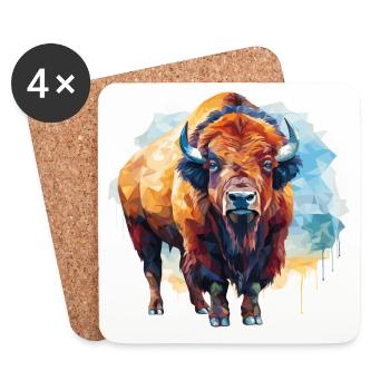 Bison - Untersetzer (4er-Set) - Weiß - Vorne