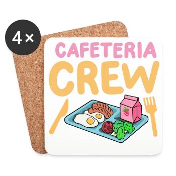Kantinencrew der Mittagsdame - Untersetzer (4er-Set) - Weiß - Vorne