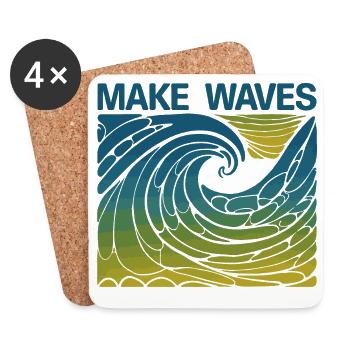 Make Waves - Coasters (set of 4) - white - Front