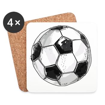 Football Graphic Retro - Coasters (set of 4) - white - Front