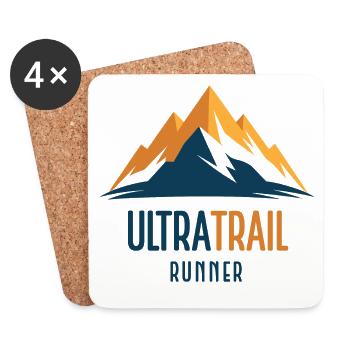 Ultra-Trailrunner - Untersetzer (4er-Set) - Weiß - Vorne