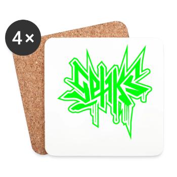 sehks green - Coasters (set of 4) - white - Front