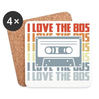 80s Lover - Coasters (set of 4) - white - Front