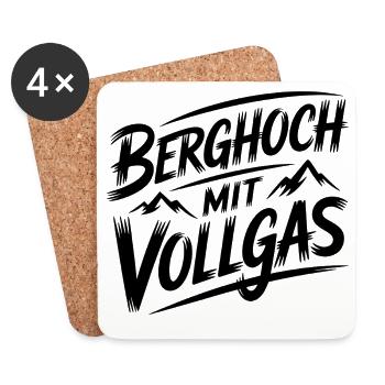 Uphill at full throttle - Coasters (set of 4) - white - Front