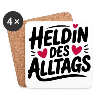 Everyday Heroine Design - Coasters (set of 4) - white - Front