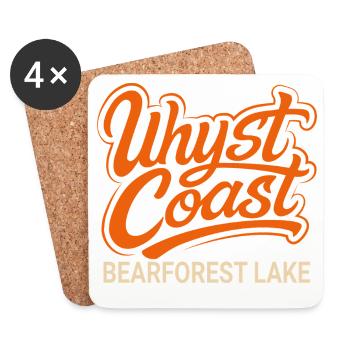 Uhyst Coast Spree Bärwalder See Bearforest Lake or - Untersetzer (4er-Set) - Weiß - Vorne