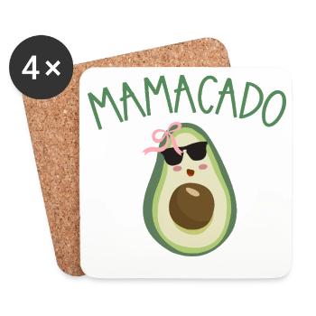 Mamacado Avocado Style - Coasters (set of 4) - white - Front
