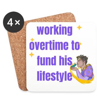 my bfs taste aint cheap - Coasters (set of 4) - white - Front