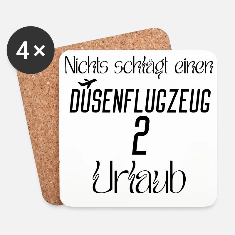 Nichts schlägt einen Düsenflugzeug 2 Urlaub - Untersetzer (4er-Set) - Weiß