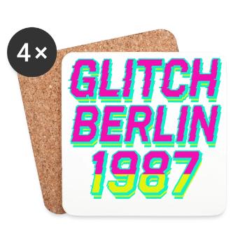 Glitch Berlin 1987 - Untersetzer (4er-Set) - Weiß - Vorne