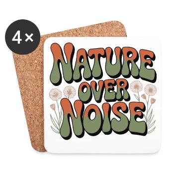 Aventure - La nature plutôt que le bruit - Dessous de verre (lot de 4) - blanc - Devant