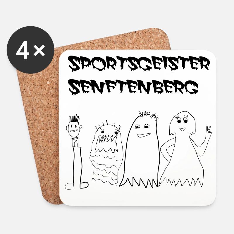 SportsGeisterSFB mit Schriftzug - Untersetzer (4er-Set) - Weiß