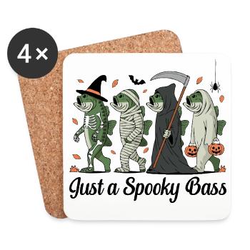 Disguised Fish Creatures Halloween Perch Angler - Coasters (set of 4) - white - Front