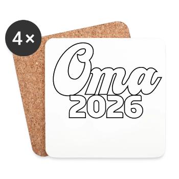 Granny 2026 Loading Design - Coasters (set of 4) - white - Front