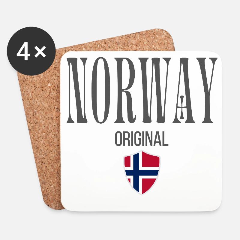 Ursprünglich aus Norwegen, geboren in Norwegen - Untersetzer (4er-Set) - Weiß
