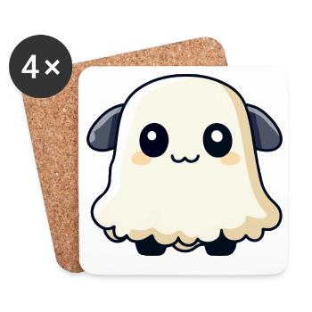 Sheep Halloween Ghost - Coasters (set of 4) - white - Front