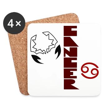 Cancer design by Cean - Coasters (set of 4) - white - Front
