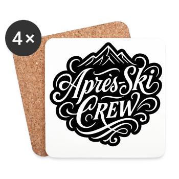 Apres Ski Crew Party - Untersetzer (4er-Set) - Weiß - Vorne