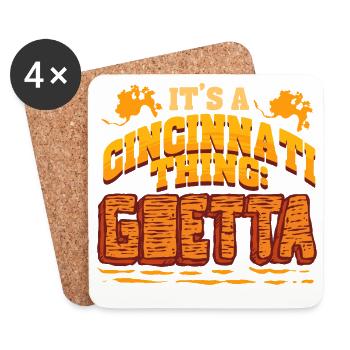 Goetta Wurst Cincinnati Thing - Untersetzer (4er-Set) - Weiß - Vorne