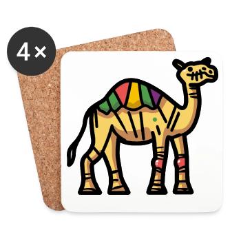 Camel Halloween Zombie - Coasters (set of 4) - white - Front