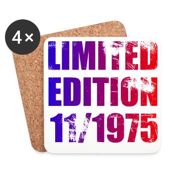 50. Geburtstag Limited Edition 11/1975 - Untersetzer (4er-Set) - Weiß - Vorne