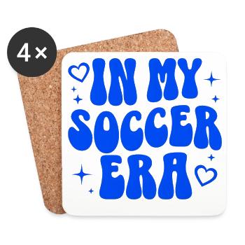 Soccer Girl Sports Gift Soccer Girl - Dessous de verre (lot de 4) - blanc - Devant