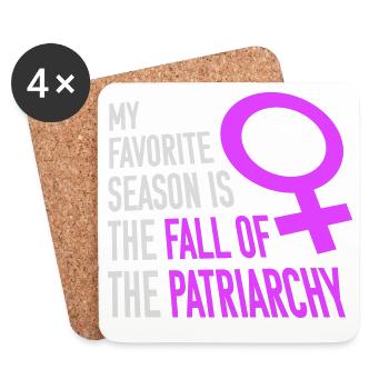 My Favorite Season Is The Fall Of The Patriarchy - Coasters (set of 4) - white - Front