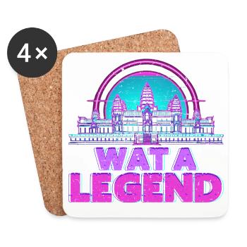 Cambodia Cambodian Wat A Legend - Coasters (set of 4) - white - Front