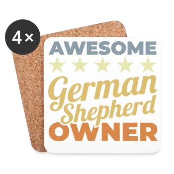 Great German Shepherd Owner - Coasters (set of 4) - white - Front