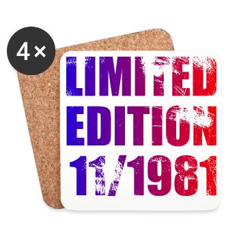 44e anniversaire Edition limitée 11/1981 - Dessous de verre (lot de 4) - blanc - Devant