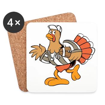 Großvater Opa Thanksgiving Papa Vater - Untersetzer (4er-Set) - Weiß - Vorne