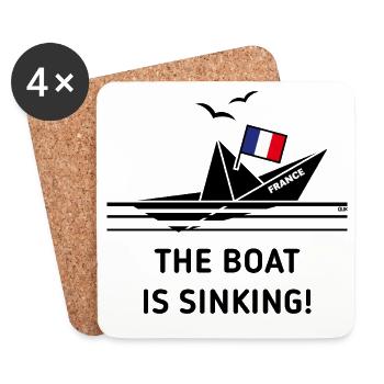 The Boat Is Sinking! (France / POS) - Coasters (set of 4) - white - Front