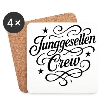 Bachelor Crew - Coasters (set of 4) - white - Front