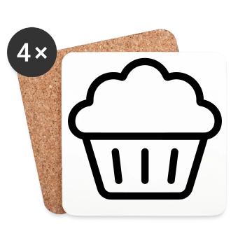 muffin - Coasters (set of 4) - white - Front