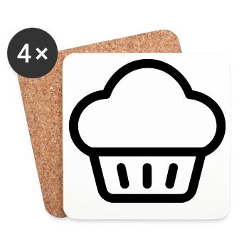 muffin - Coasters (set of 4) - white - Front