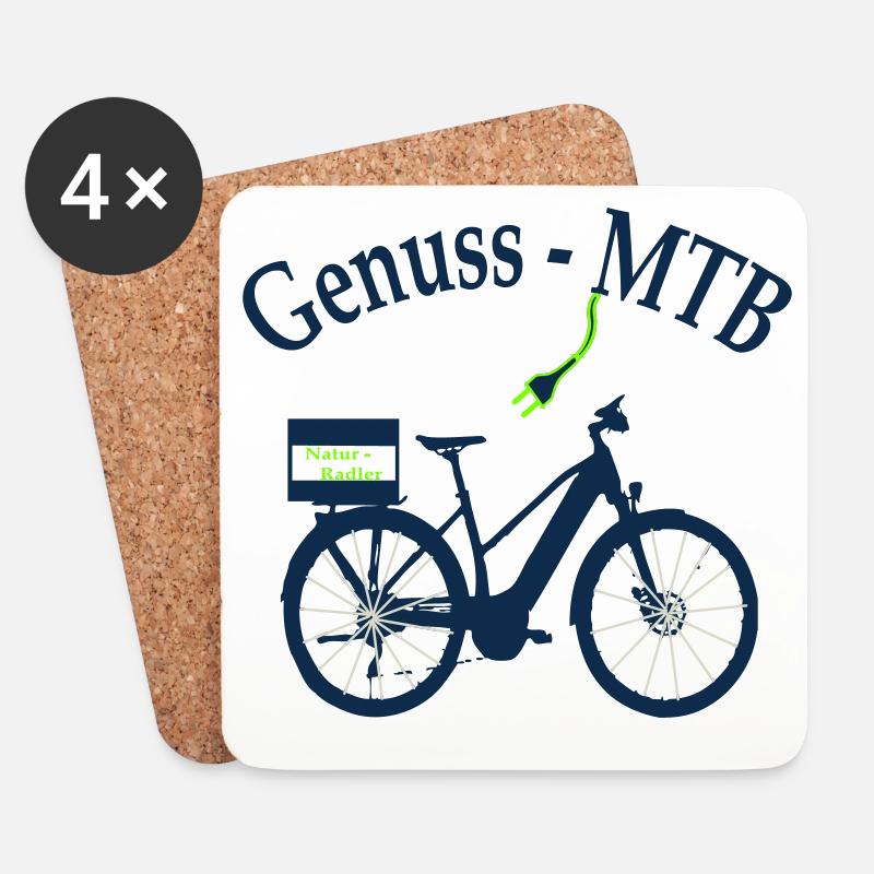 E-MTB-Damen - Untersetzer (4er-Set) - Weiß