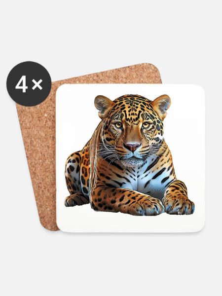 Jaguar - Untersetzer (4er-Set) - Weiß