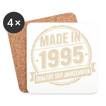 Geboren 1995 Vintage Stempel - Untersetzer (4er-Set) - Weiß - Vorne
